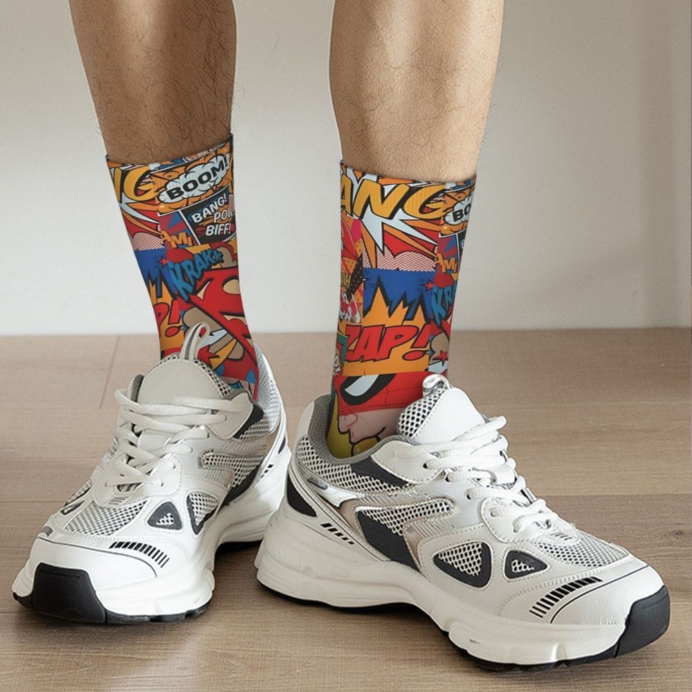 Unique Chaussette Superman – Comics Style Pop Art
