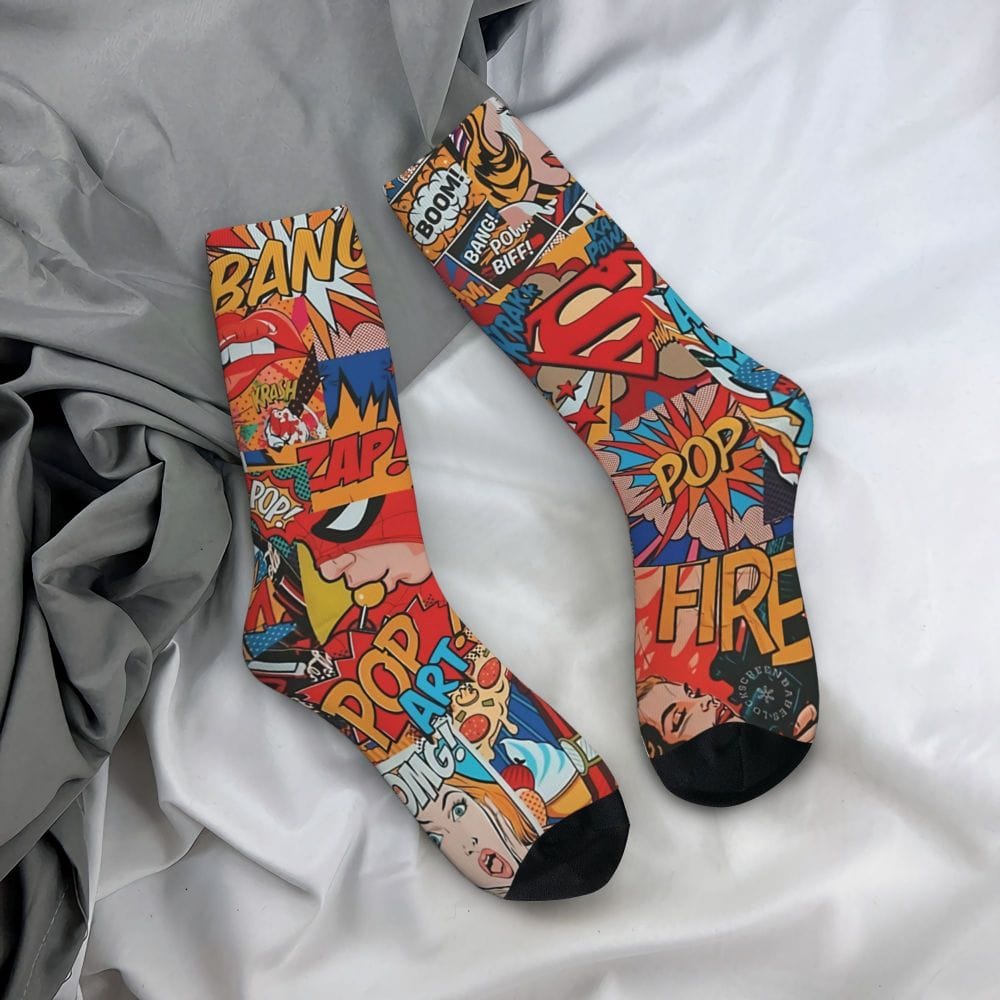 Unique Chaussette Superman – Comics Style Pop Art