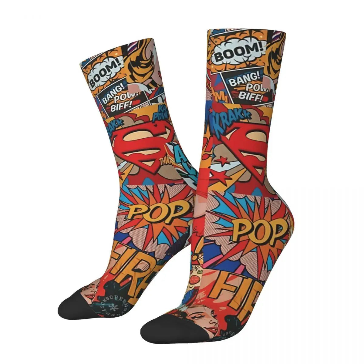 Unique Chaussette Superman – Comics Style Pop Art