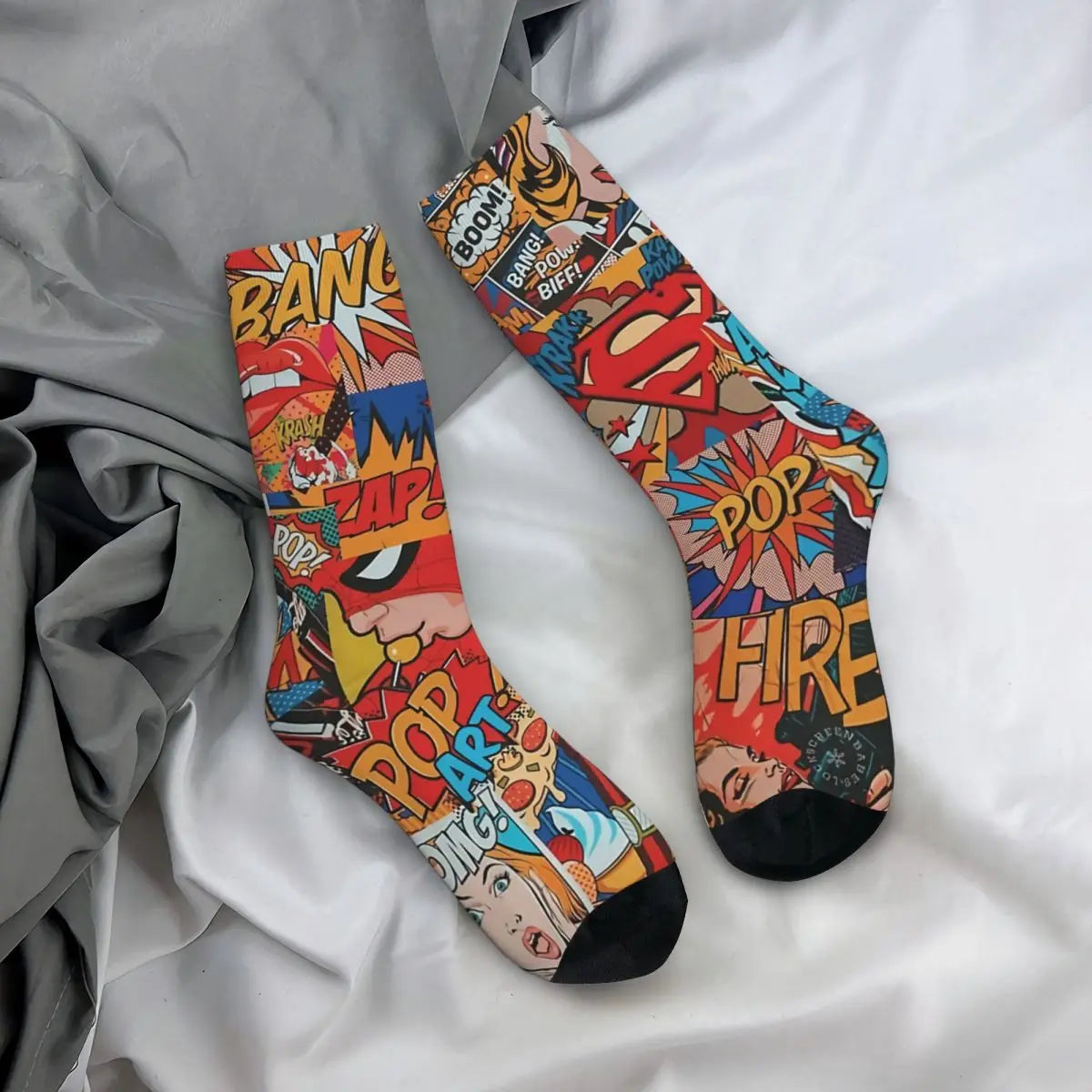 Unique Chaussette Superman – Comics Style Pop Art