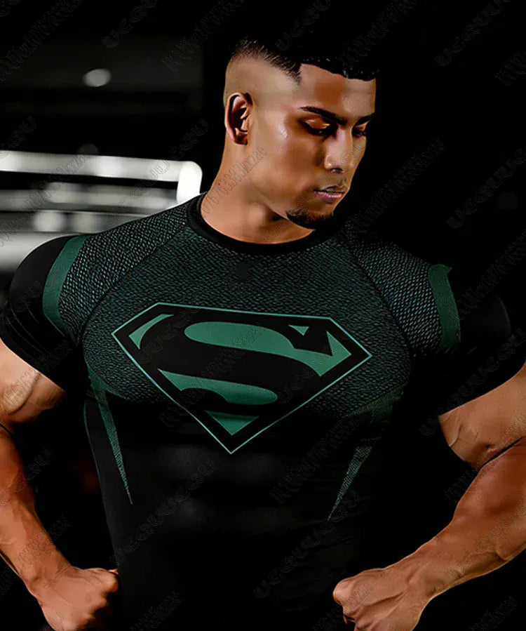 Vert / XXS T-Shirt Compression Superman – Force Kryptonienne