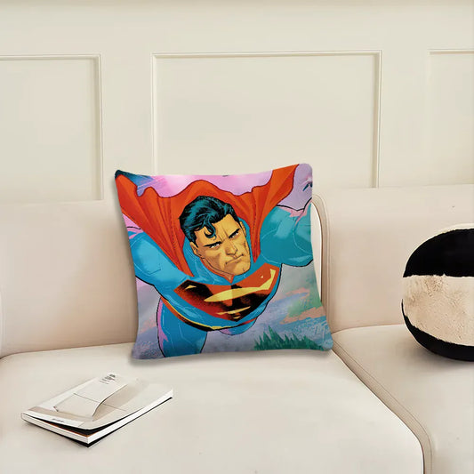 Vintage / 66x66CM(26x26in) Coussin Superman – Portrait Héroïque Vintage