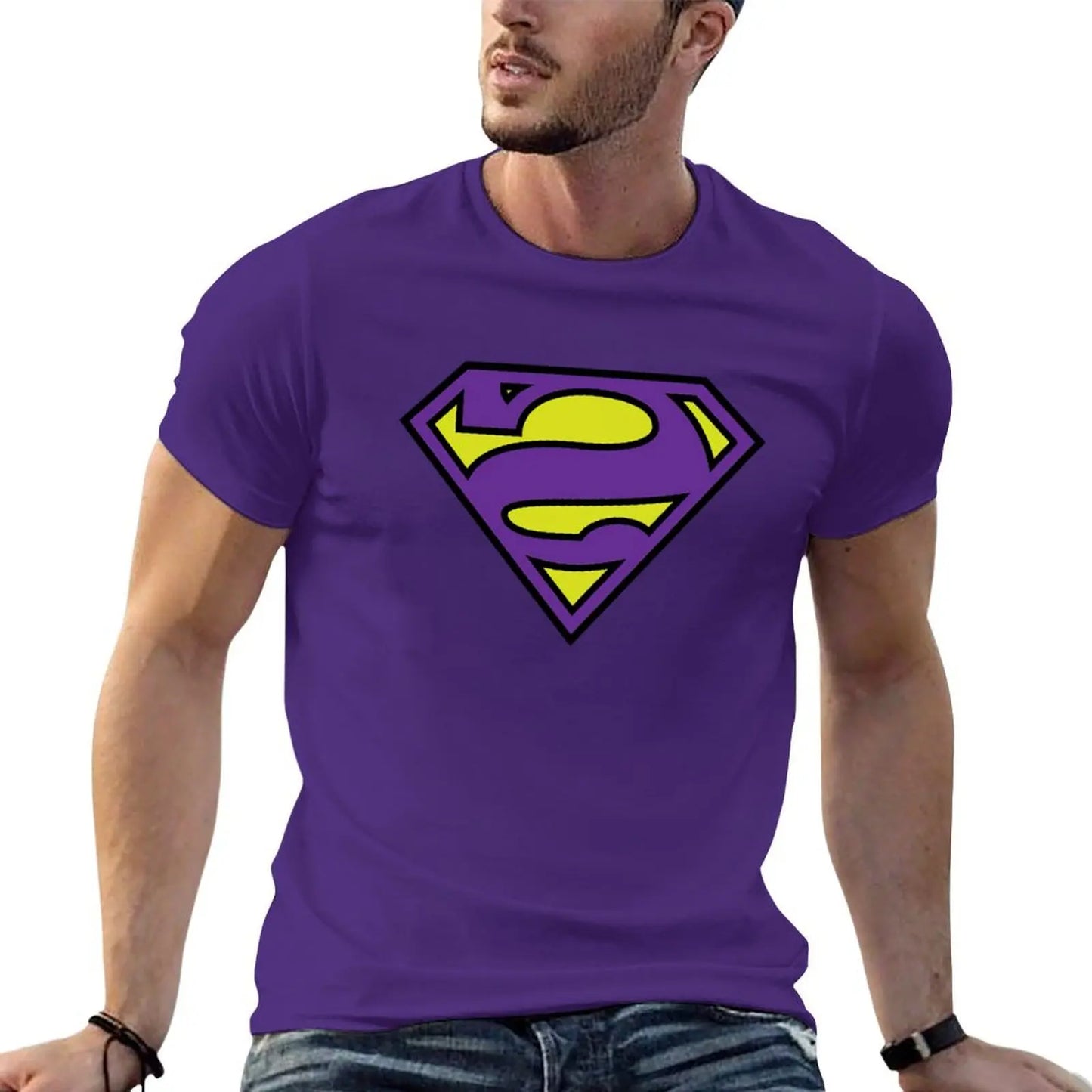 Violet / S T-shirt Superman – Logo Bizarro Style DC Comics