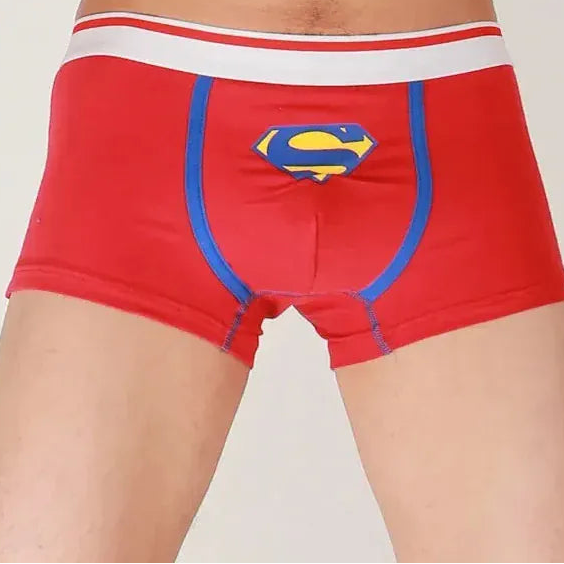 XL / Rouge/blanc Caleçon Superman DC Comics – Sous-vêtement Homme