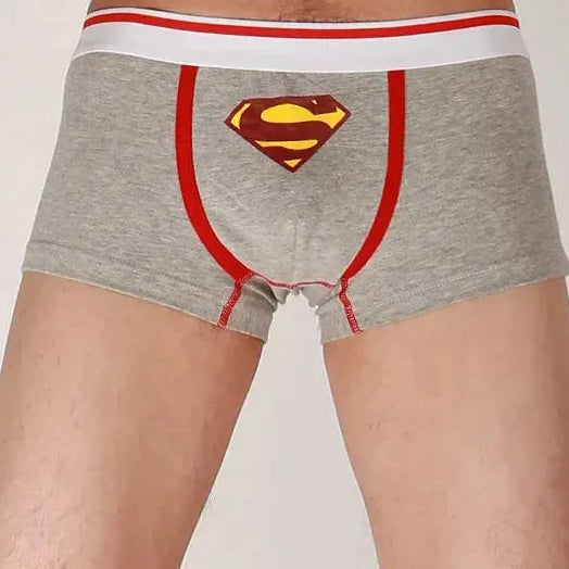 XXL / Gris/blanc Caleçon Superman DC Comics – Sous-vêtement Homme