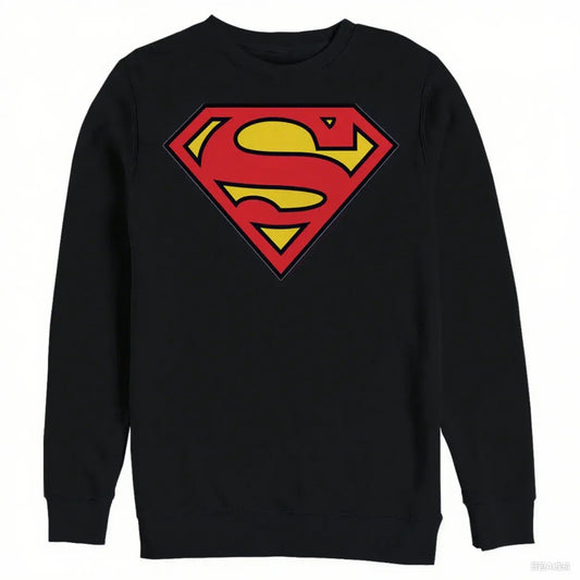 XXXL Pull Superman – Noir Logo Iconique sans capuche