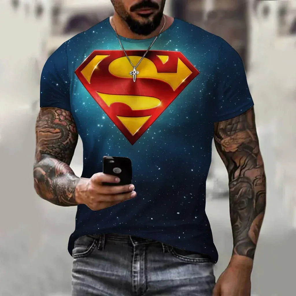 Etoilé / XL T-Shirt Superman – Logo Métal Rouge & Or
